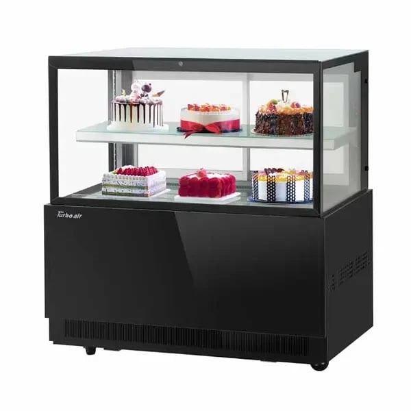 Turbo Air TBP48-46FN-B Refrigerated Black Bakery Display Case 47-1/4"W