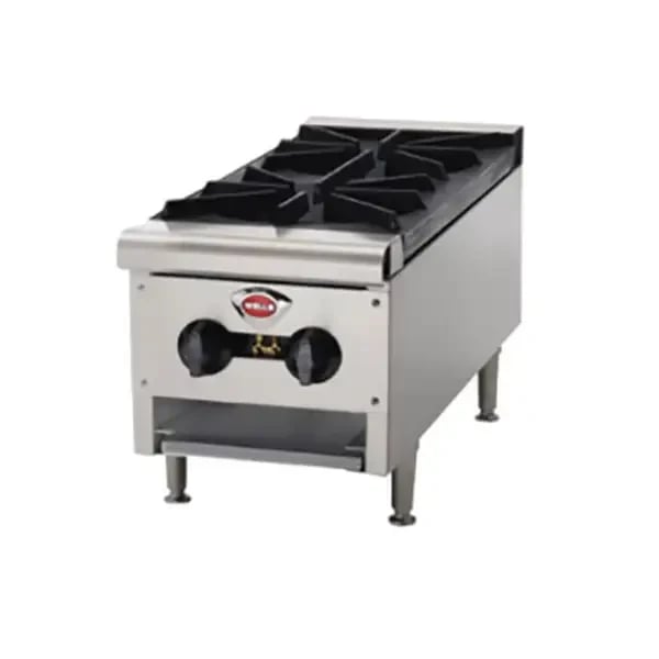Wells HDHP-1230G Heavy Duty 52,000 BTU 2-Burner Gas Hot Plate 12"W