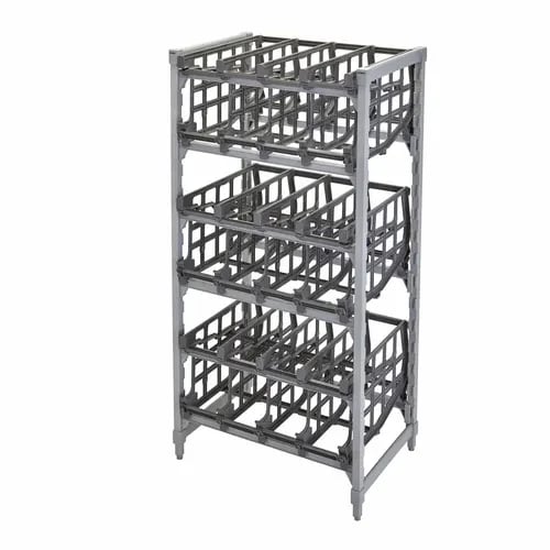 Cambro Camshelving CPU243672C96480 Premium Stationary Add-On Speckled Gray #10 Can Rack