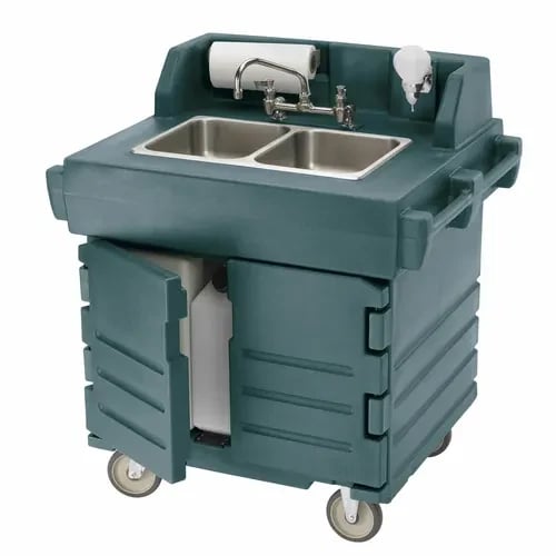 Cambro Camkiosk KSC402191 Granite Gray Hand Sink Cart