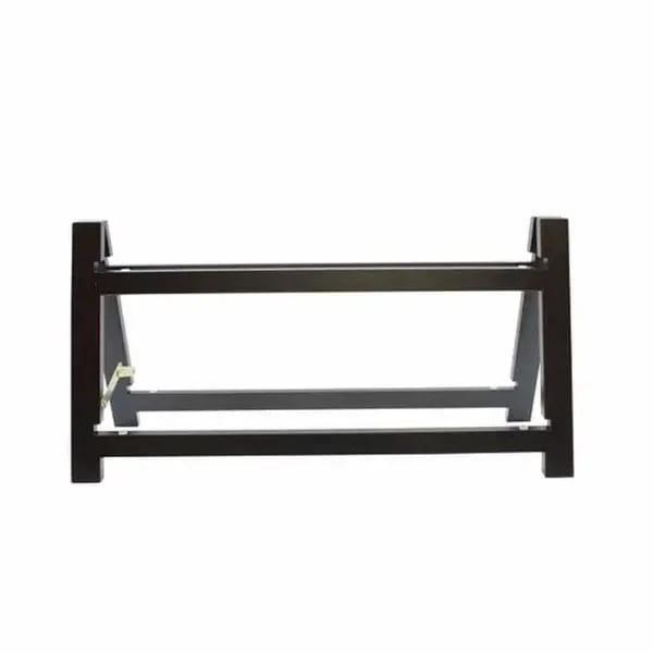 Tablecraft RMG1BK Frostone Black Wood 2-Tier Riser Frame 15" x 8" x 11-1/2"