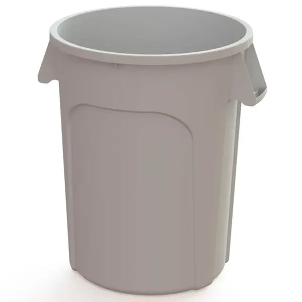 Impact GC440101 44-Gallon White Round Commercial Trash Container