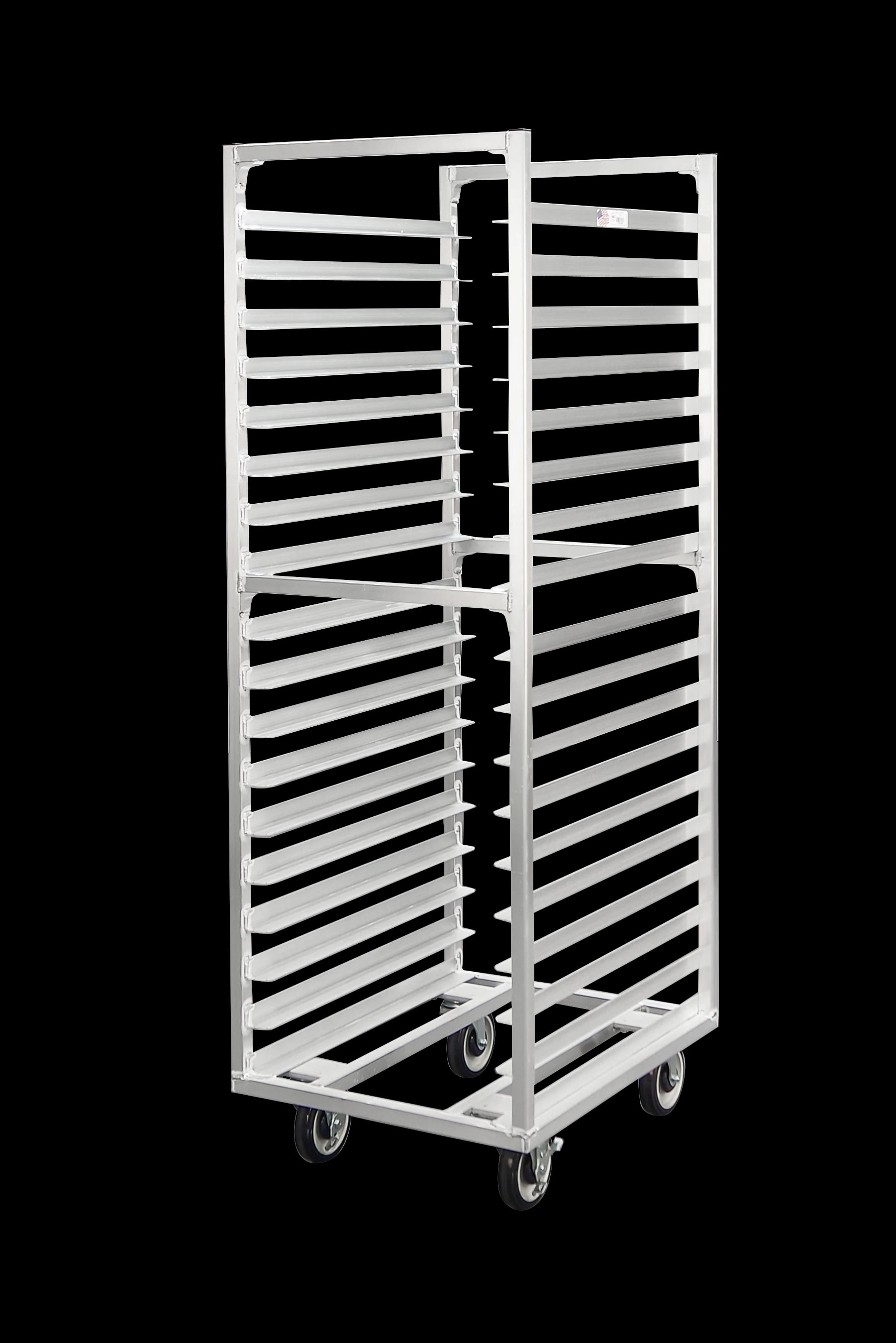 Carter-Hoffmann® O8618 Portable Aluminum Pan Rack Single Width Open Style End-Loaded 18 Pan Capacity