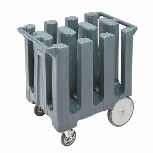 Cambro DC700191 Polyethylene 6 Granite Gray Dish Caddy With 6 Dividers