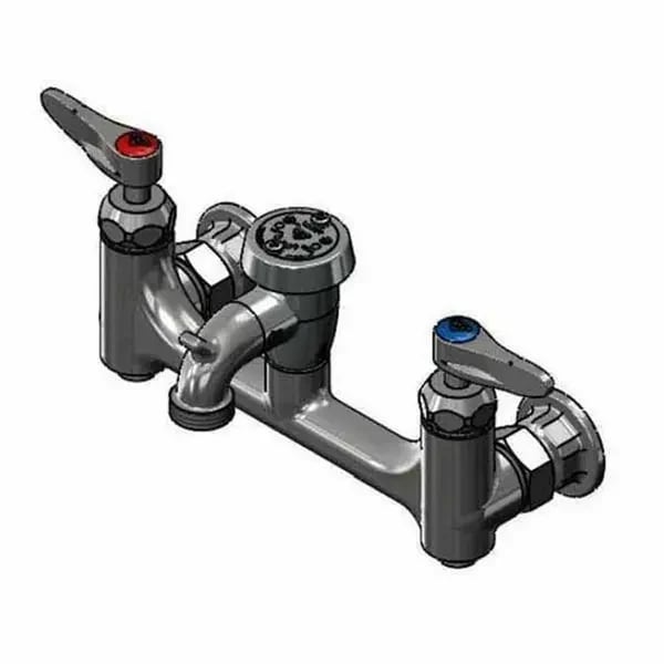 T&S B-0674-CR-BSTP 8" Wall Mount Service Sink Faucet
