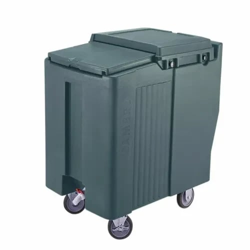 Cambro Slidinglid ICS175T191 175 Lb. Granite Gray Mobile Ice Caddy