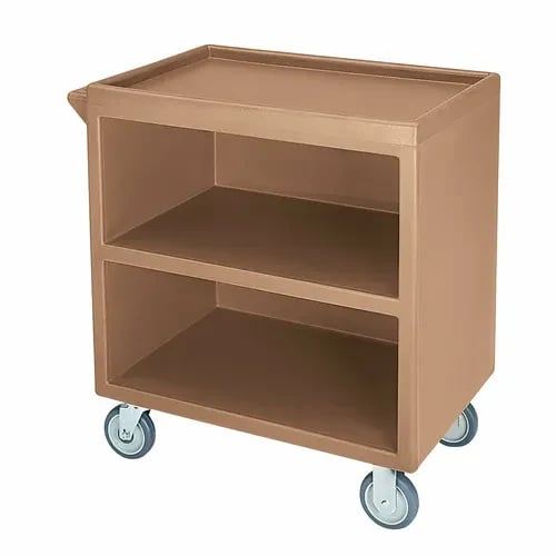 Cambro BC330157 3-Shelf 500 Lb. Capacity Coffee Beige Utility Bus Cart