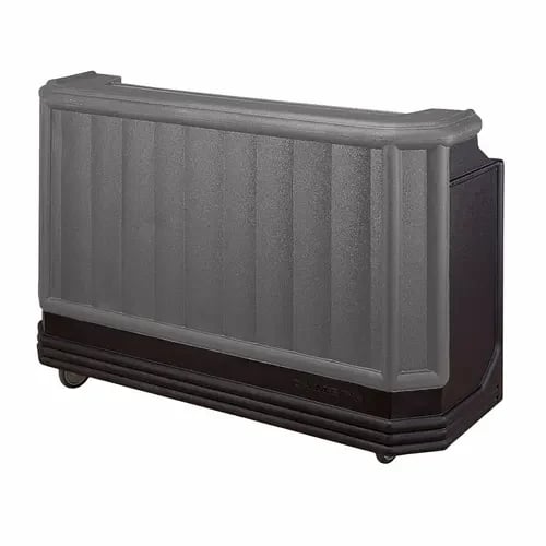 Cambro Cambar BAR730420 Granite Gray Portable Bar 7-Bottle Speed Rail Portable Bar 72-3/4"W X 26"D X 48"H