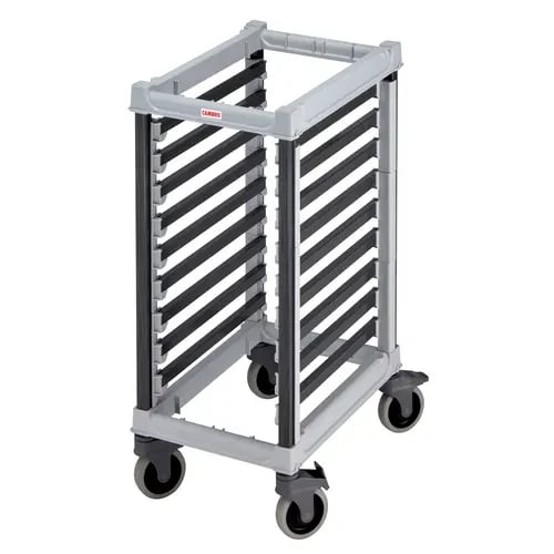 Cambro Camshelving UGNPR11H9480 9-Full Size Speckled Gray Food Pan Trolly 28-3/4"W X 17-1/4"L X 40"H
