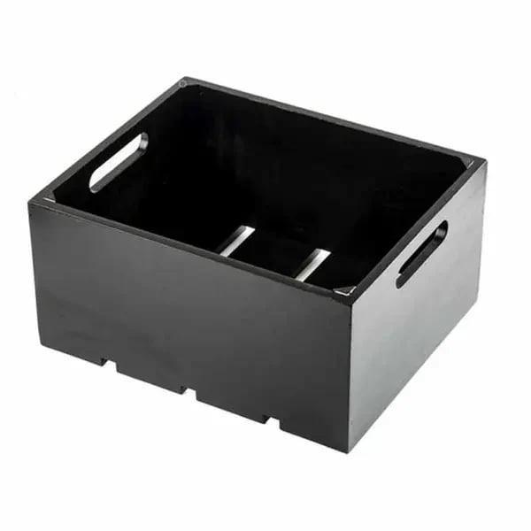 Tablecraft CRATE126 Half Size Brown Wood Display Crate 6-1/4" Deep