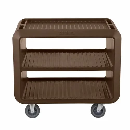 Cambro SC337131 3-Shelf 600 Lb. Capacity Dark Brown Utility Bus Cart