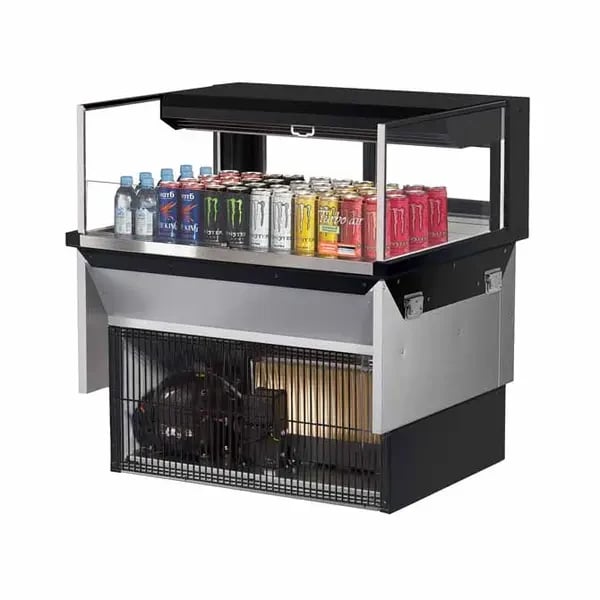 Turbo Air TOM-36L-UFD-B-1SI-N Black Drop-In Open Display Case Merchandiser 35-7/8"W