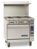Imperial IR-6-C Pro Series Range - 36" Wide (6) Burners and One Convection Oven – Natural Gas, 222000 Total BTUs