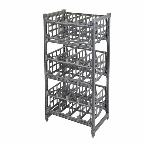 Cambro Camshelving ESU243672C96580 Elements Stationary Add-On Brushed Graphite #10 Can Rack
