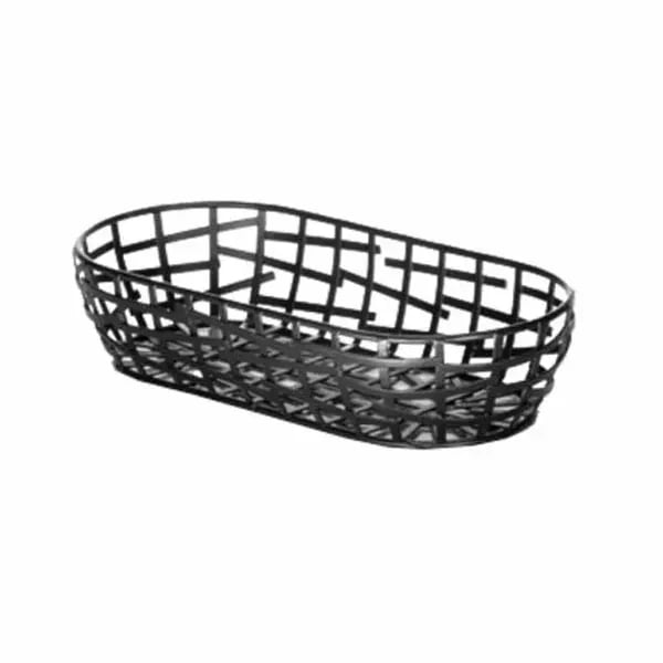 Tablecraft BC1709 Black Metal Complexity Oblong Basket 9" x 4-3/8" x 2"