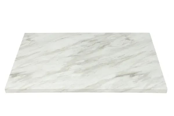 Modesto 30" x 48" Rectangular Faux White Marble Table Top