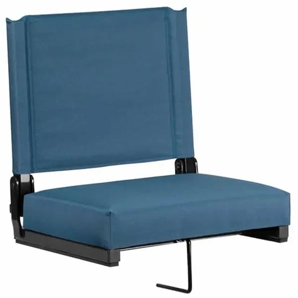 Flash Furniture XU-STA-GN-GG Grandstand Teal Ultra-Padded Folding Bleacher Comfort Seat
