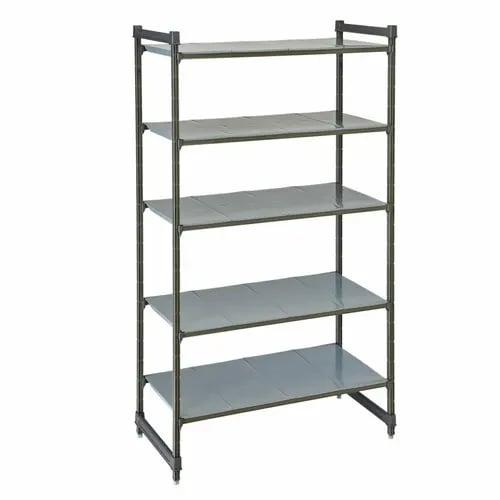 Cambro Camshelving CBU184284S5580 5-Shelf Polypropylene Brushed Graphite Shelving Kit 42"W X 18"D X 84"H