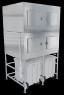 Kloppenberg SPS-2-SL Gravity Dispense Ice Bin 2500 Pound Capacity Polyethylene Interior Cube, Flake, Nugget Ice Compatibility