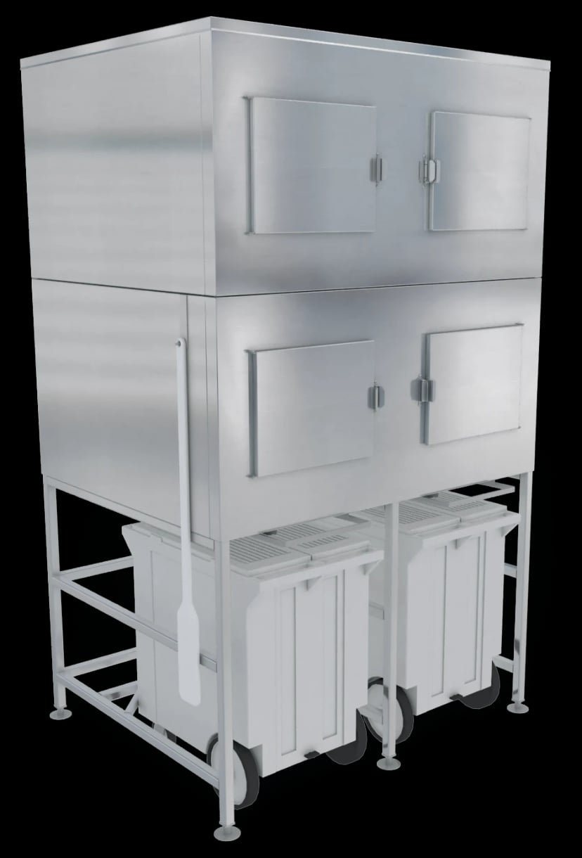 Kloppenberg Replacement Parts — Kloppenberg SPS-2-SL Gravity Dispense Ice Bin 2500 Pound Capacity Polyethylene Interior Cube, Flake, Nugget Ice Compatibility