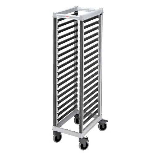 Cambro Camshelving UGNPR11F18480 18-Full Size Speckled Gray Food Pan Trolly 23-3/4"W X 17-1/4"L X 67-1/5"H