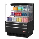 Turbo Air TOM-36L-UF-B-3S-N Black Horizontal Open Display Case Merchandiser 34-3/4"W