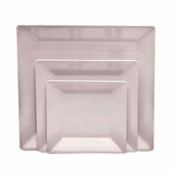 Thunder Group PS3211W Passion White 10-1/4" x 10-1/4" Square Melamine Plate | Case of 12