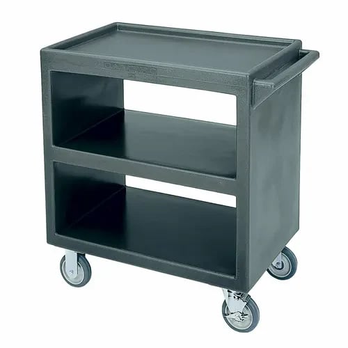 Cambro BC2304S191 3-Shelf 500 Lb. Capacity Granite Gray Utility Bus Cart