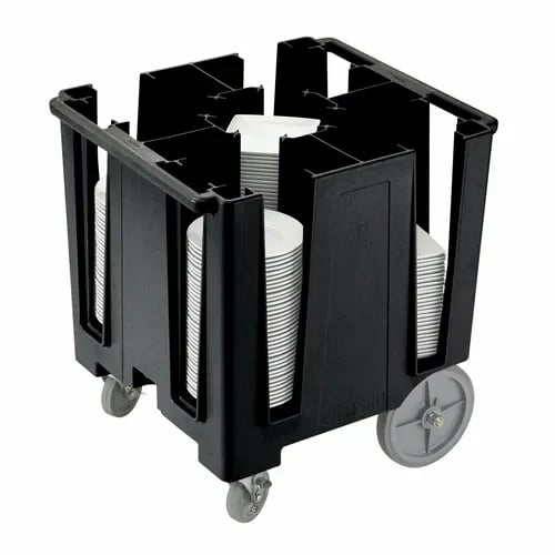 Cambro DCS950110 Polyethylene 5 Black Dish Caddy With 5 Dividers