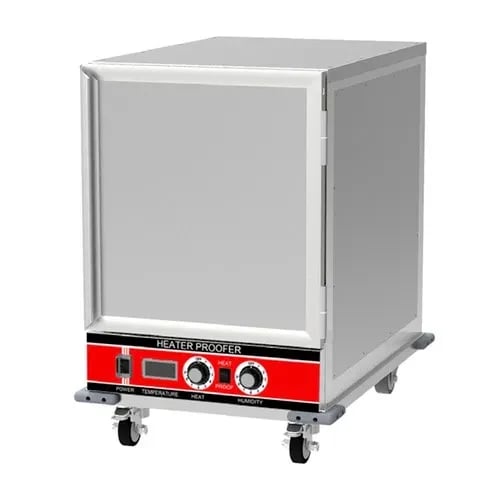 BevLes HPIS-3414 Insulated Solid Door Half Height Heated Proofing and Holding Cabinet 23"W