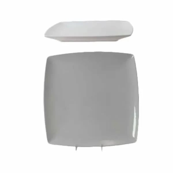 Thunder Group 29012WT Classic White 12" x 12" Square Melamine Plate | Case of 12