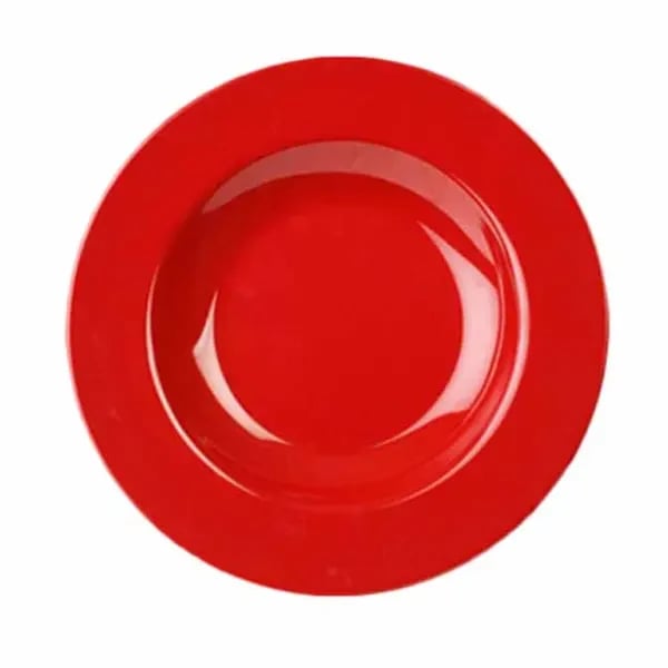 Thunder Group CR5811PR Pure Red 16 oz. Melamine Pasta Bowl | Case of 12
