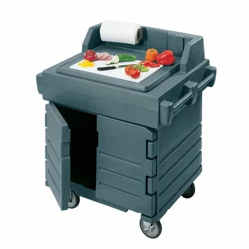 Cambro Camkiosk KWS40191 Granite Gray Serving Counter 40-1/2"W X 33"D X 45-1/2"H