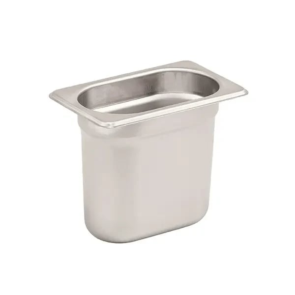 1/9-Size Anti-Jam Heavy Duty Stainless Steel Food Pan 6" Deep