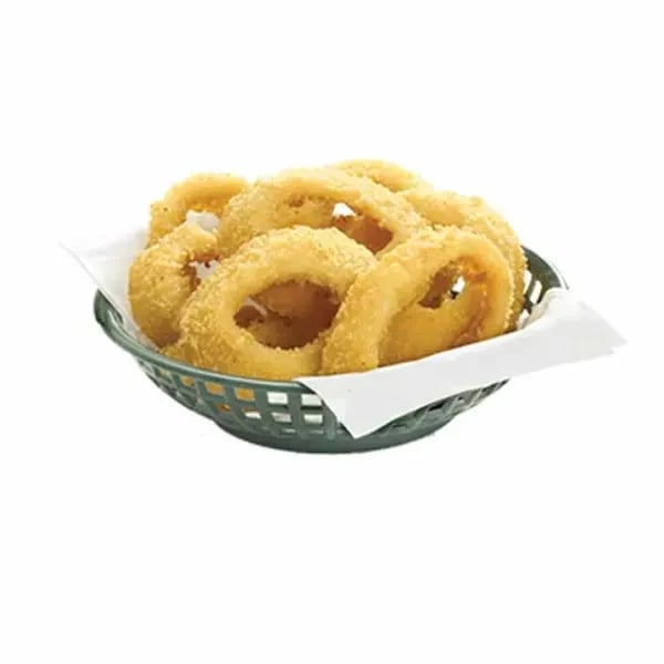 Tablecraft 1075FG Forest Green Round Platter Basket 8" x 2" | Case of 36