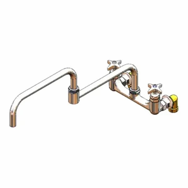 T&S B-0292 8" Wall Mount Big-Flo Pot and Kettle Filler Faucet with 24" Double-Jointed Swing Nozzle