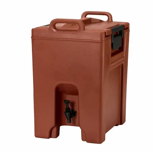 Cambro Camtainer UC1000402 10-1/2 Gallon Insulated Brick Red Beverage Dispenser