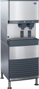 Follett Symphony Plus™ 110FB414A-S Freestanding Ice and Water Dispenser 425 Pound Daily Production 90 Pound Storage SensorSAFE™ Dispense Nugget Style Ice — 115V, 1PH