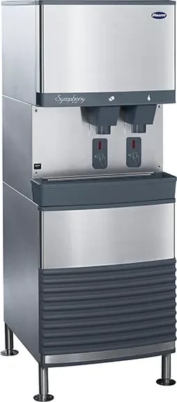 Follett Symphony Plus™ 110FB414A-S Freestanding Ice and Water Dispenser 425 Pound Daily Production 90 Pound Storage SensorSAFE™ Dispense Nugget Style Ice — 115V, 1PH
