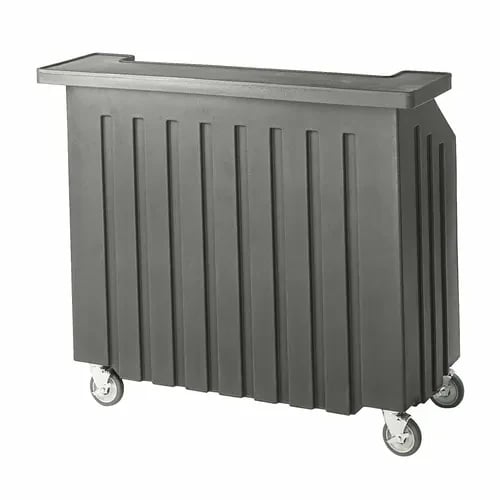 Cambro Cambar BAR540191 Granite Gray Portable Bar 5-Bottle Speed Rail Portable Bar 54"W X 25-7/8"D X 46-1/8"H