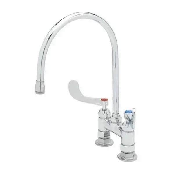 Commercial Kitchen Plumbing Fittings — T&S B-0325-134X-CR4 4" Double Pantry Faucet