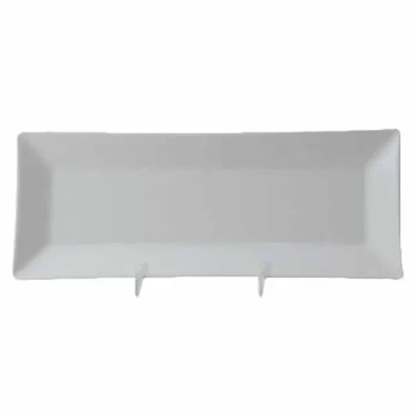 Thunder Group 29110WT Classic White 10-1/4" x 4" Rectangular Melamine Plate | Case of 12