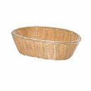 Tablecraft 1176W Natural Oval Woven Basket 10" x 6-1/2" x 3 | Case of 12