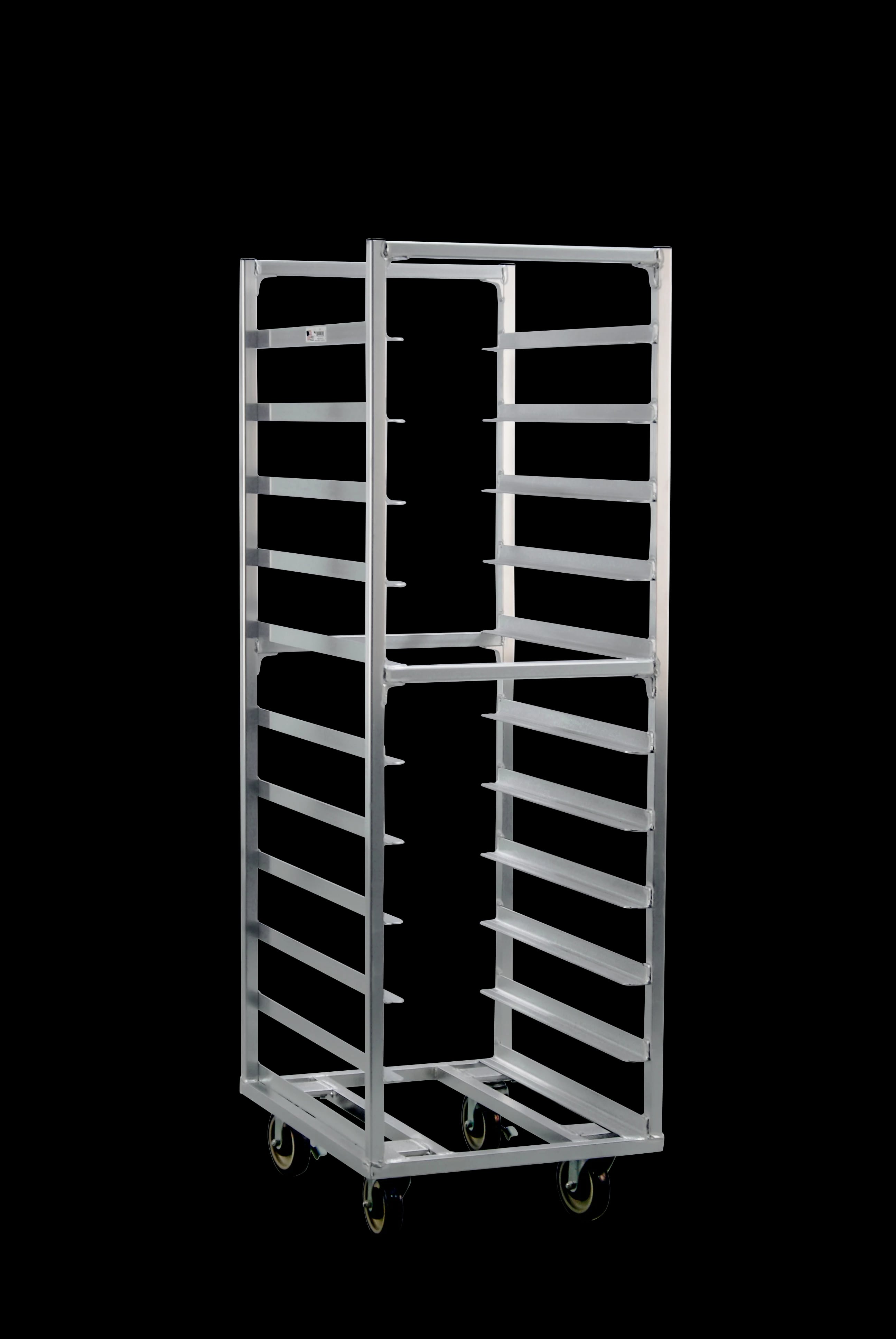 Carter-Hoffmann® O8611 Portable Aluminum Pan Rack Single Width Open Style End-Loaded 11 Pan Capacity