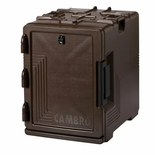 Cambro Ultra Pan Carrier UPCS400131 Insulated Dark Brown Front Loader Food Carrier