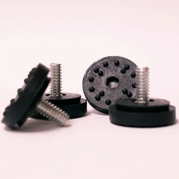 Modesto Black Table Base Glides with 1/4" Thread | Pack of 4