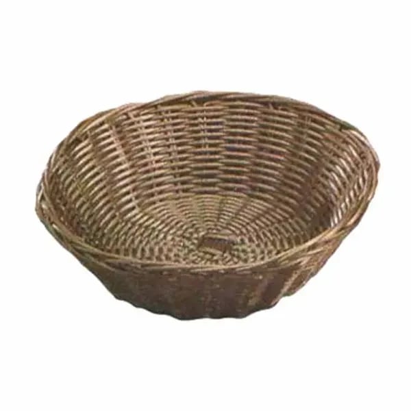 Tablecraft 1475 Brown Round Woven Basket 8-1/2" x 2-1/4" | Case of 12