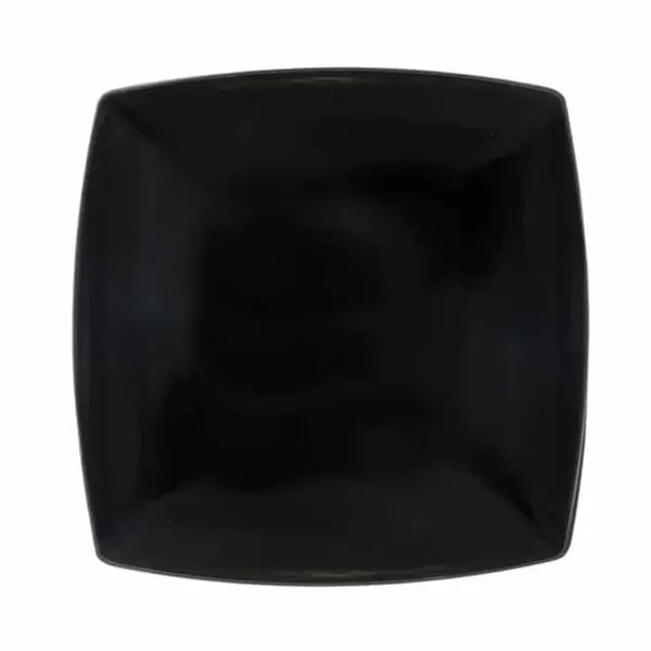 Thunder Group 29009BK Classic Black 9" x 9" Square Melamine Plate | Case of 12