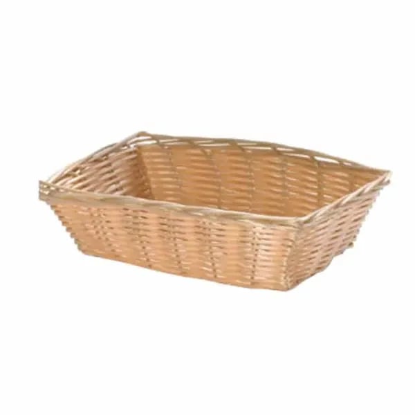 Tablecraft 1172W Natural Rectangular Woven Basket 9" x 6" x 2-1/2 | Case of 12
