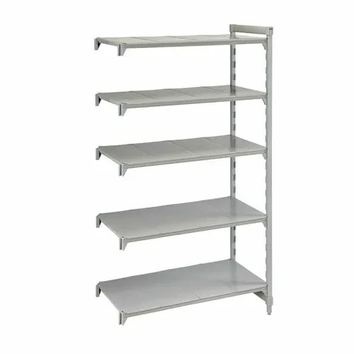 Cambro Camshelving CPA183684S5PKG 5-Shelf Polypropylene-Covered Steel Posts Speckled Gray Shelving Kit 36"W X 18"D X 84"H — main image